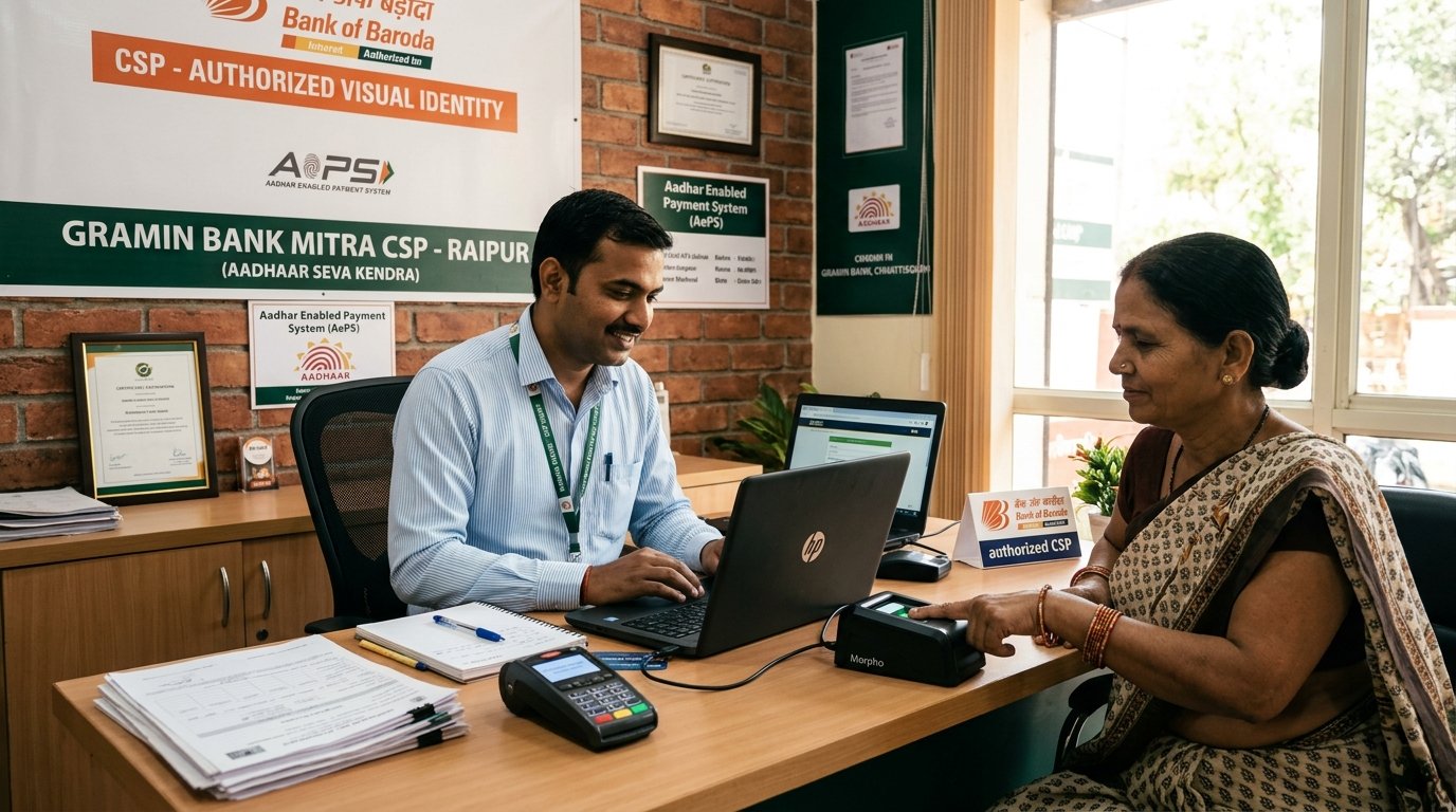 Authorized Bank CSP and Kiosk Banking Center in Raipur Chhattisgarh